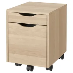 IKEA ALEX(595.826.71) комод на колесах, Имитация белого/черного окрашенного дуба
