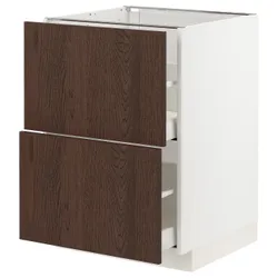 IKEA METOD / MAXIMERA (594.040.80) sz stj 2fr / 2in szu, білий / Сінарп коричневий