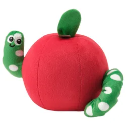 IKEA SANDBI(005.644.62) Музична іграшка, Яблуко та червоний/зелений хробак
