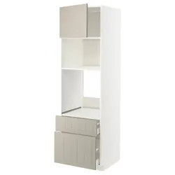 IKEA METOD / MAXIMERA(994.667.40) в сз д пиріг / мікр з дрз / 2 сзу, білий/Stensund beige