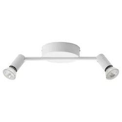 IKEA KRUSNATE(105.620.85) потолочный светильник с 2 точечными светильниками, белый