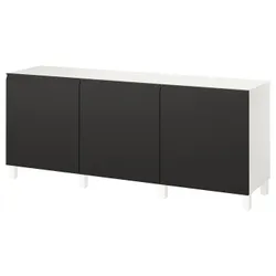 IKEA BESTÅ(295.693.41) Комбинация с дверями, Biały/Hammarsmed/Stubbarp Anthracite