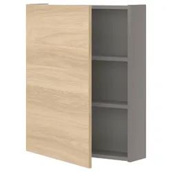 IKEA ENHET(093.236.56) 2 полиці / дверна підвісна шафа, сірий/імітація дуб