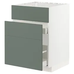 IKEA METOD / MAXIMERA (493.173.14) одна штука от злотых + 3 штуки / 2 штуки, белый/бодарп серо-зеленый