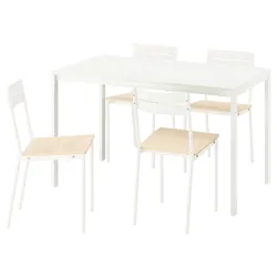 IKEA VIHALS / BUSLÄTT(695.904.73) Стіл та 4 стільці, Біла/біла сосна