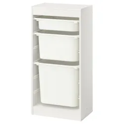 IKEA TROFAST(296.065.98) Полка с контейнерами, белый/белый