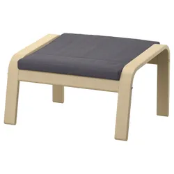 IKEA POÄNG (793.884.75) подставка для ног, окл береза/Скифтебо тёмно-серый