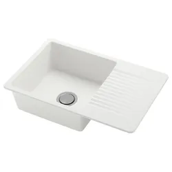 IKEA KILSVIKEN(595.903.98) вбудована раковина, 1 ком з крапелькою, Білий кварцовий композит