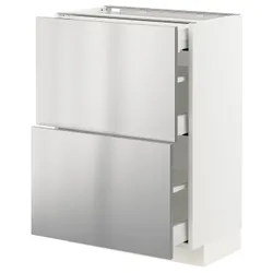 IKEA METOD / MAXIMERA(793.299.71) 2-дверный / 3-местный, белый / варста нержавеющая сталь