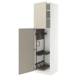 IKEA METOD(395.739.03) High Cabinet/Interior Inn, белый/havstorp beige