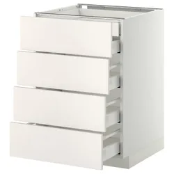 IKEA METOD / MAXIMERA (099.159.03) sz stj 4fr / 2n / 3wd, білий / Veddinge білий