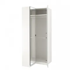 IKEA PAX / FARDAL/ÅHEIM(493.361.57) угловой шкаф, глянцевый белый/зеркальный