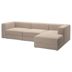 IKEA JÄTTEBO(094.852.05) 4-местный модульный диван с козеткой, правый/Самсала серый/бежевый