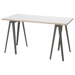 IKEA LAGKAPTEN / NÄRSPEL(495.084.36) рабочий стол, белый антрацит/темно-серый