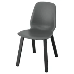 IKEA SKÅLSTA(296.084.70) стул, Пластиковый черный/сделанный из профилированного металла/черного серого