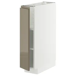 IKEA METOD(795.766.31) ST/полки, белый/voxtorp Gloss Dark -Brown