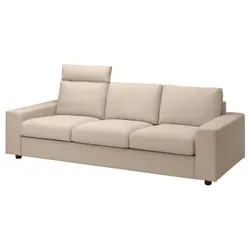 IKEA VIMLE(594.014.25) 3-місний диван, з підголівником з широкими підлокітниками / Hallarp beige