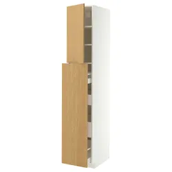 IKEA METOD / MAXIMERA(696.016.88) Sza wysie z 4su/1drz/2opło, Білий/Сінарп навколо дуба
