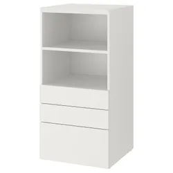 IKEA SMÅSTAD / PLATSA(493.878.06) стійка, білий білий / з 3 ящиками