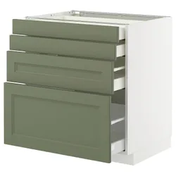 IKEA METOD / MAXIMERA(695.177.98) Она ST 4FR/4SZU, Biały/Axstad Greya -green