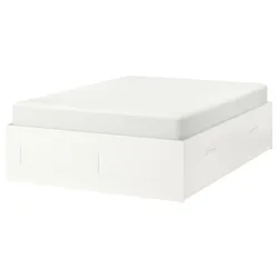 IKEA BRIMNES (490.187.39) каркас ліжка з ящиками, білий / Lönset