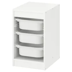 IKEA TROFAST (794.804.50) полка с контейнерами, белый / белый