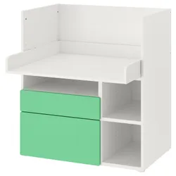 IKEA SMÅSTAD(293.922.72) письмовий стіл, біло зелений / з 2 ящиками