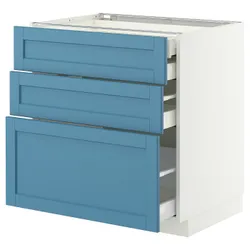 IKEA METOD / MAXIMERA(696.191.41) Stj 3fr/2n/wed/w, Biały/Lerhyttan Blue