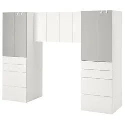 IKEA SMÅSTAD (394.319.23) стойка, белый / серый