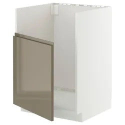 IKEA METOD(495.764.92) шкаф Zl под Tallsjön, белый/voxtorp Gloss Dark -Brown