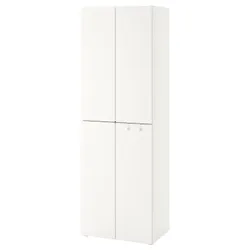IKEA SMÅSTAD / PLATSA(994.282.77) гардероб, білий білий / з 2 штангами для одягу