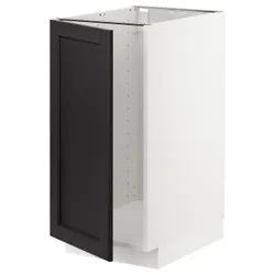 IKEA METOD(094.591.93) кабінет stj. для раковини / сорт. відходи, білий/забарвлений лерхітановим чорним
