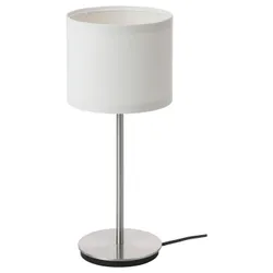 IKEA RINGSTA / SKAFTET (893.859.52) настольная лампа, белый / никелированный