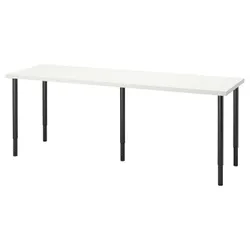 IKEA LAGKAPTEN / OLOV(794.176.04) стол письменный, белый черный