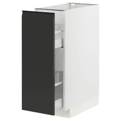 IKEA METOD / MAXIMERA(894.935.84) підлогова шафа/висувне внутрішнє обладнання, білий/Upplöv матовий антрацит