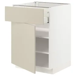 IKEA METOD / MAXIMERA(594.561.11) шкаф stj szu / дверь, белый / Хавсторп бежевый