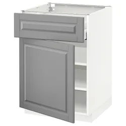 IKEA METOD / MAXIMERA(894.572.27) шкаф stj szu / дверь, белый / Бодбин серый