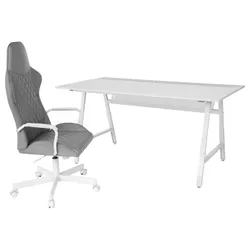 IKEA UTESPELARE(194.407.11) ігровий стіл і крісло, сірий / світло-сірий