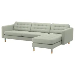 IKEA LANDSKRONA (992.704.65) 4-місний диван, з шезлонгом / Gunnared салатовий / дерево