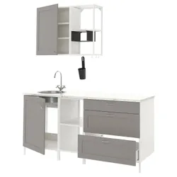 IKEA ENHET(793.374.19) кухня, белая/серая рамка