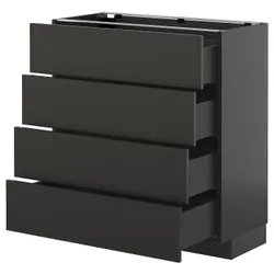 IKEA METOD / KNIVSHULT(095.867.42) Она ST 4FR/4SZU, Czarnoszary/Nickebo Matte Anthracite