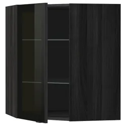 IKEA METOD(799.199.07) нижня сторона з половиною / скляними дверцятами, чорний/Jutis glass