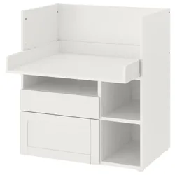 IKEA SMÅSTAD(793.922.79) стол письменный, белый белый каркас / с 2 ящиками