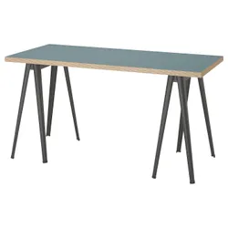 IKEA LAGKAPTEN / NÄRSPEL(295.234.71) рабочий стол, серо-бирюзовый/темно-серый