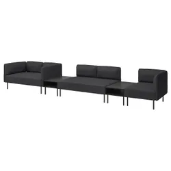 IKEA LILLEHEM(795.534.65) 5-OS-модуль дивана с боковой столом, Ганнаред/темно -серый металл