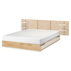 IKEA MANDAL(890.949.48) Каркас кровати, изголовье, береза / белый