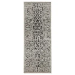 IKEA MANSTRUP(904.492.60) килимок з коротким ворсом, патинований сірий / квітковий візерунок