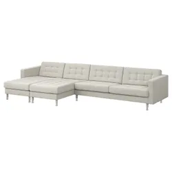 IKEA LANDSKRONA(894.353.39) 5-місний диван, з металевими шезлонгами Gunnared / бежеві