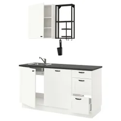 IKEA ENHET(993.373.57) кухня, антрацит/біла рамка