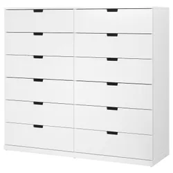 IKEA NORDLI(792.394.90) комод, 12 ящиків, білий